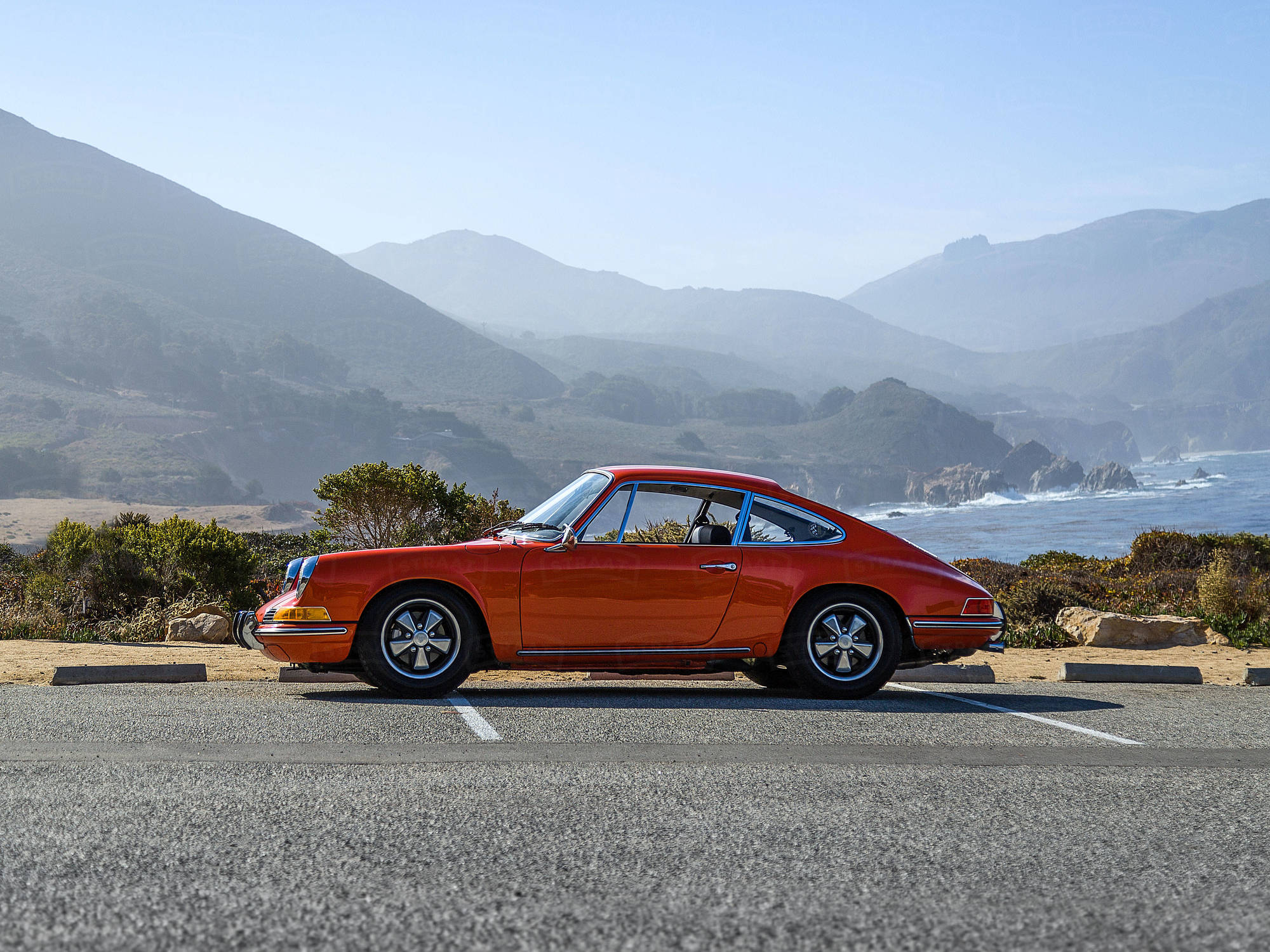 Adjusted Drive Straat 1970 Porsche 911T Tangerine 9110121262 - Outdoors