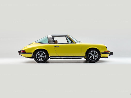 1973 Porsche 911S Targa Yellow 9113210103 Studio