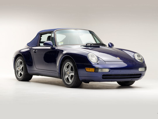 1995 Porsche 993 Cabriolet Iris Blue Pearl WP0CA2995SS340243 Studio