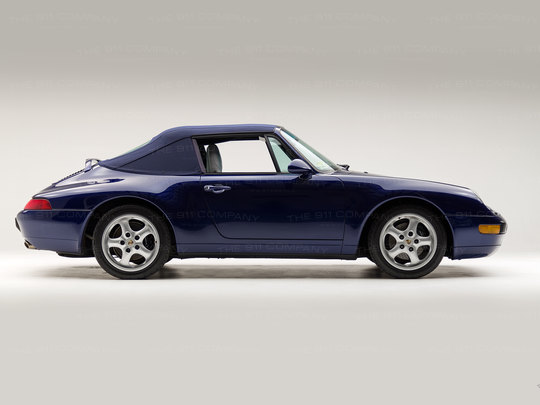 1995 Porsche 993 Cabriolet Iris Blue Pearl WP0CA2995SS340243 Studio