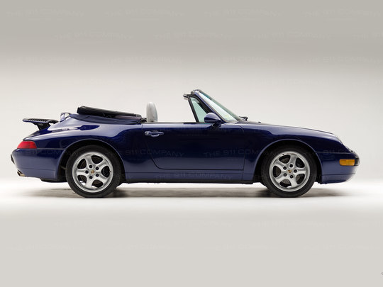 1995 Porsche 993 Cabriolet Iris Blue Pearl WP0CA2995SS340243 Studio