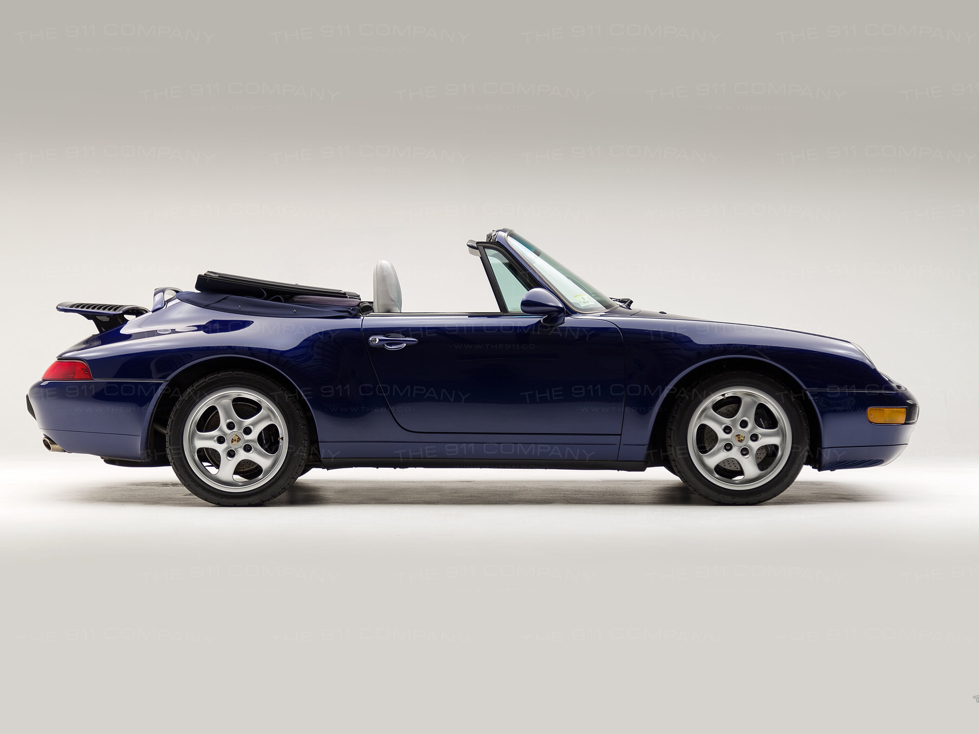 1995 Porsche 993 Cabriolet Iris Blue Pearl WP0CA2995SS340243 Studio