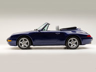 1995 Porsche 993 Cabriolet Iris Blue Pearl WP0CA2995SS340243 Studio